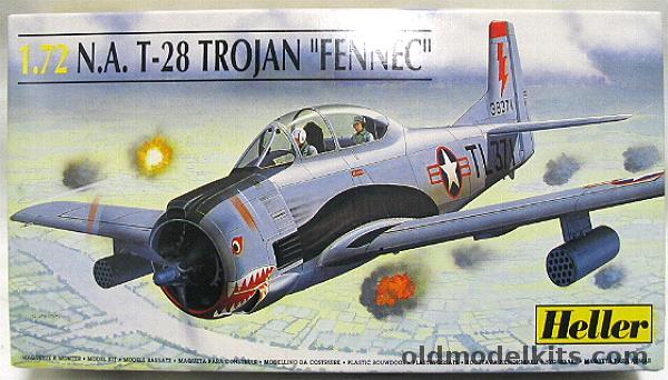 Heller 1/72 NA T-28 Trojan Fennec With Eduard PE Detail Set - South Vietnam or French Air Forces, 80279 plastic model kit